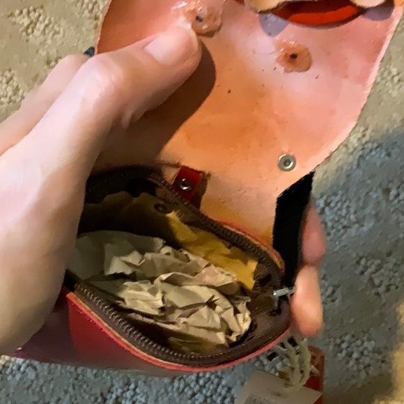 NEW Leather Dog Coin Purse Wristlet w Strap - Picture 5 of 7